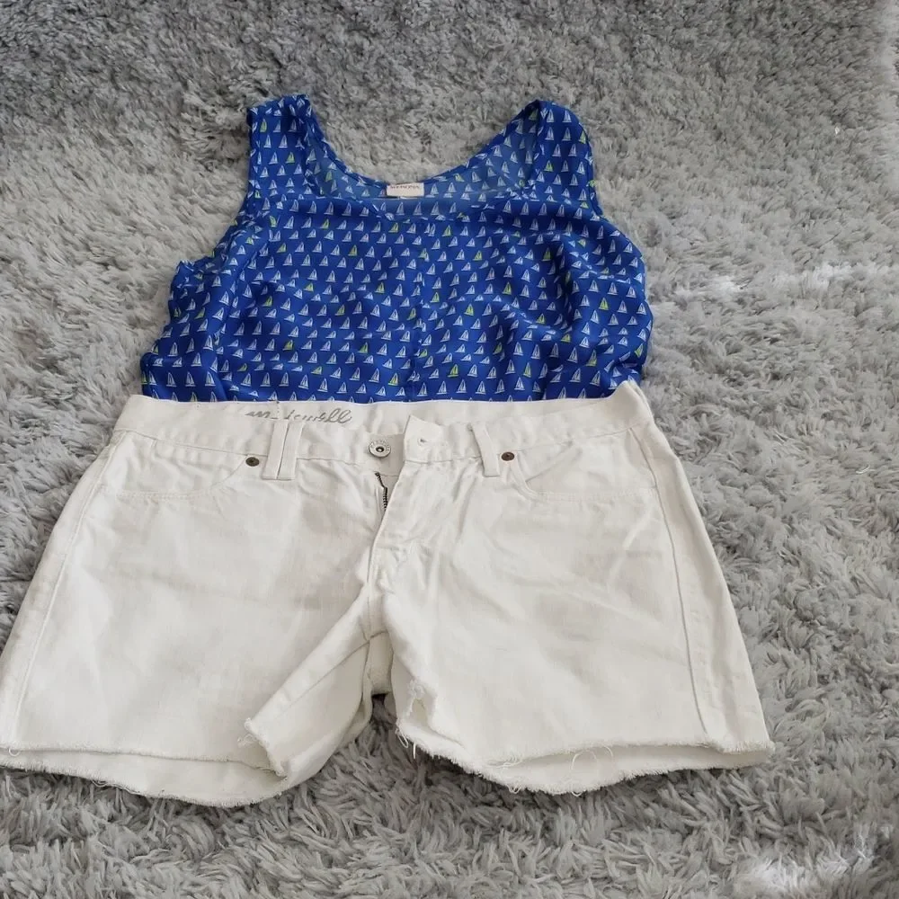 MERONA Sleeveless Sailorboat Design Blouse